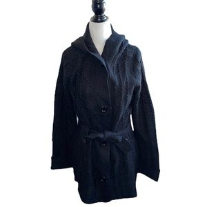 Alison Sherri Long sleeve hoodie Black Cardigan M